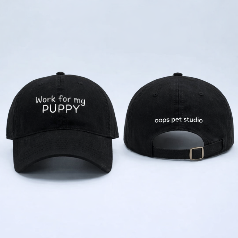 Work For My Puppy Cap – Classic Black