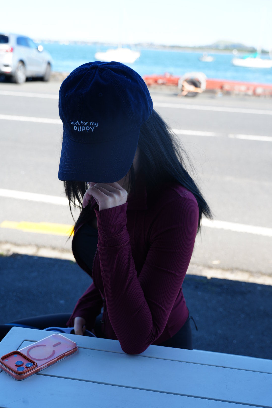 Work For My Puppy Cap – Washed Navy